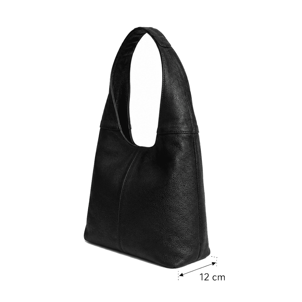Dámská velká kožená kabelka SARA BAGS 5714 černá 3