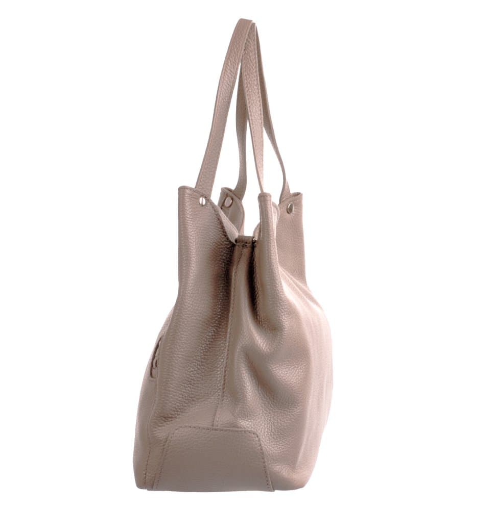 Kožená kabelka 5770 taupe - světle hnědá 6