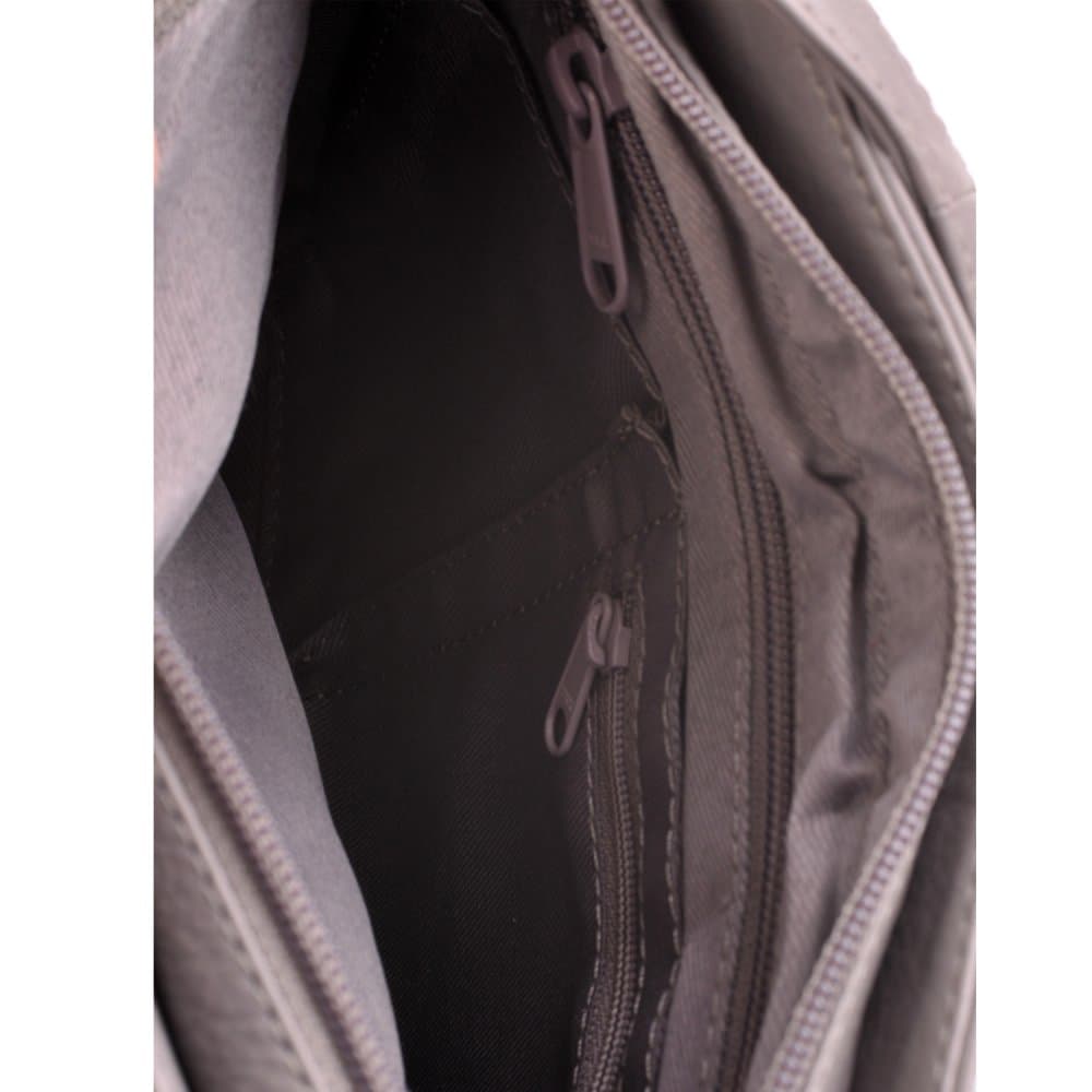 Kožená kabelka přes rameno New Bags Leather LB-206 hnědá taupe 5