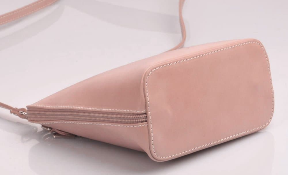 Giglio leather Malá dámská kožená kabelka 133 světle růžová 4