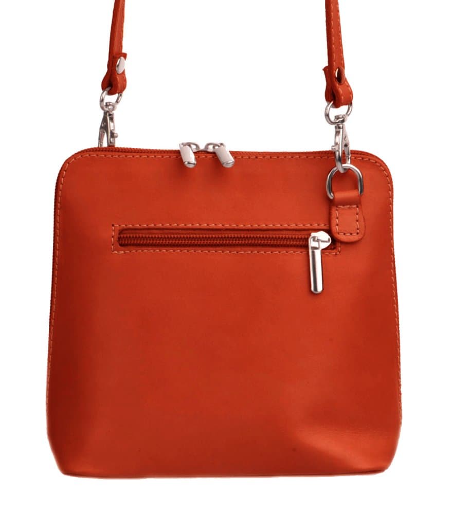 Giglio leather Malá dámská kožená kabelka 133 oranžová 2