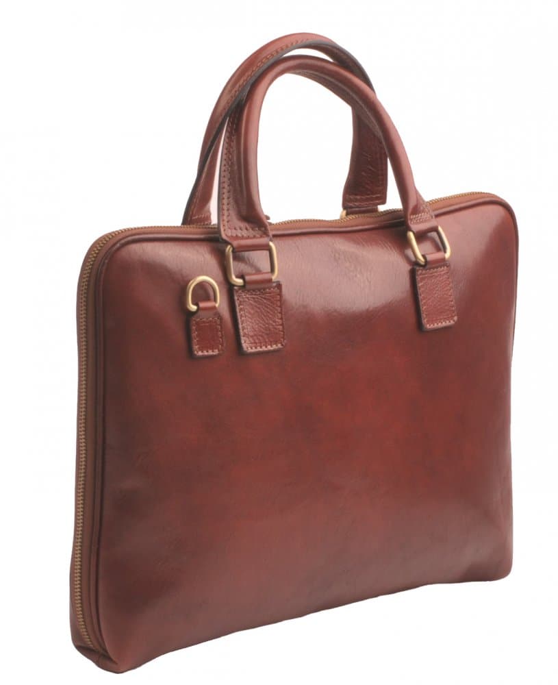 Giglio leather Dámská kožená crossbody aktovka 3920 hnědá 6