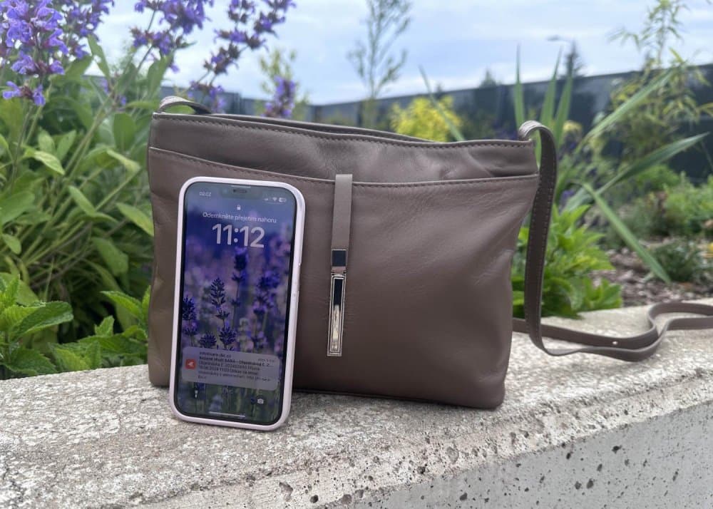 MaxFly kožená kabelka 5085 taupe - nugátová 3