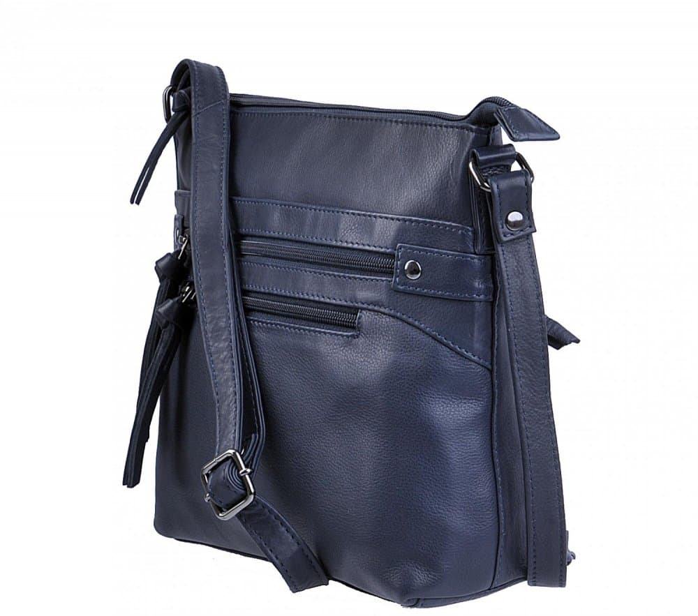 New Bags kožená kabelka LB-296 tmavě modrá 3