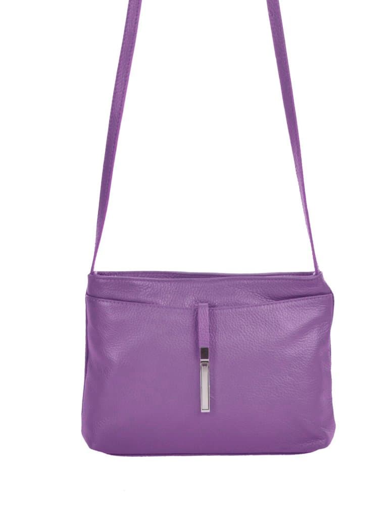 Dámská kožená crossbody kabelka 5085 fialová - 2. jakost 5