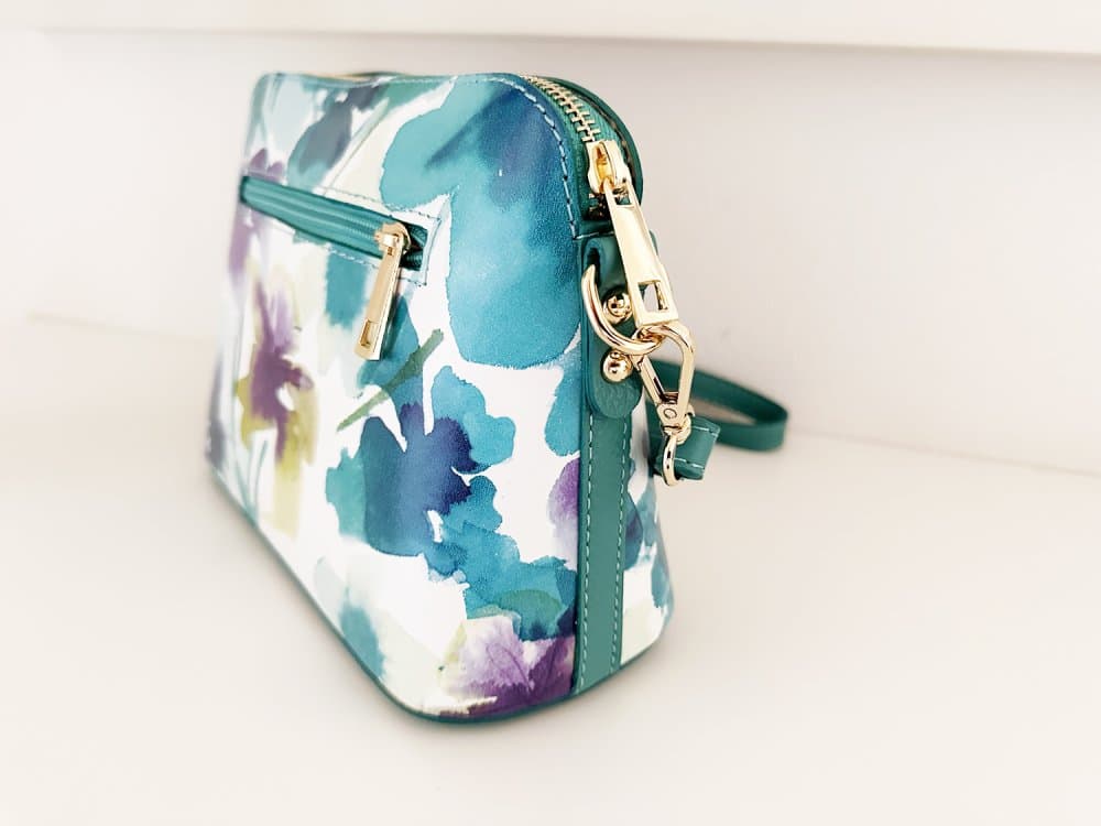 MaxFly dámská kožená kabelka crossbody 52321-16 tyrkysová 6