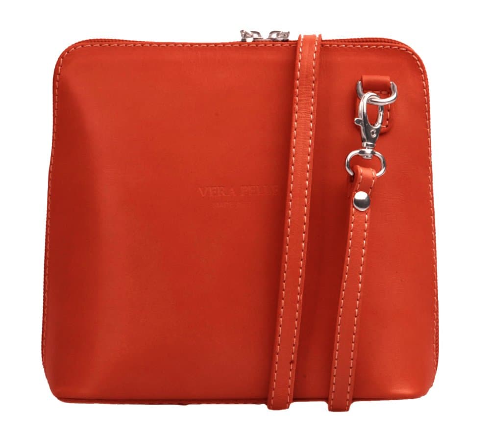 Giglio leather Malá dámská kožená kabelka 133 oranžová