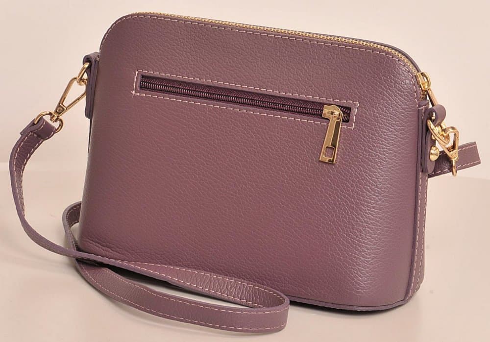 MaxFly dámská kožená kabelka crossbody 5232 fialová 4