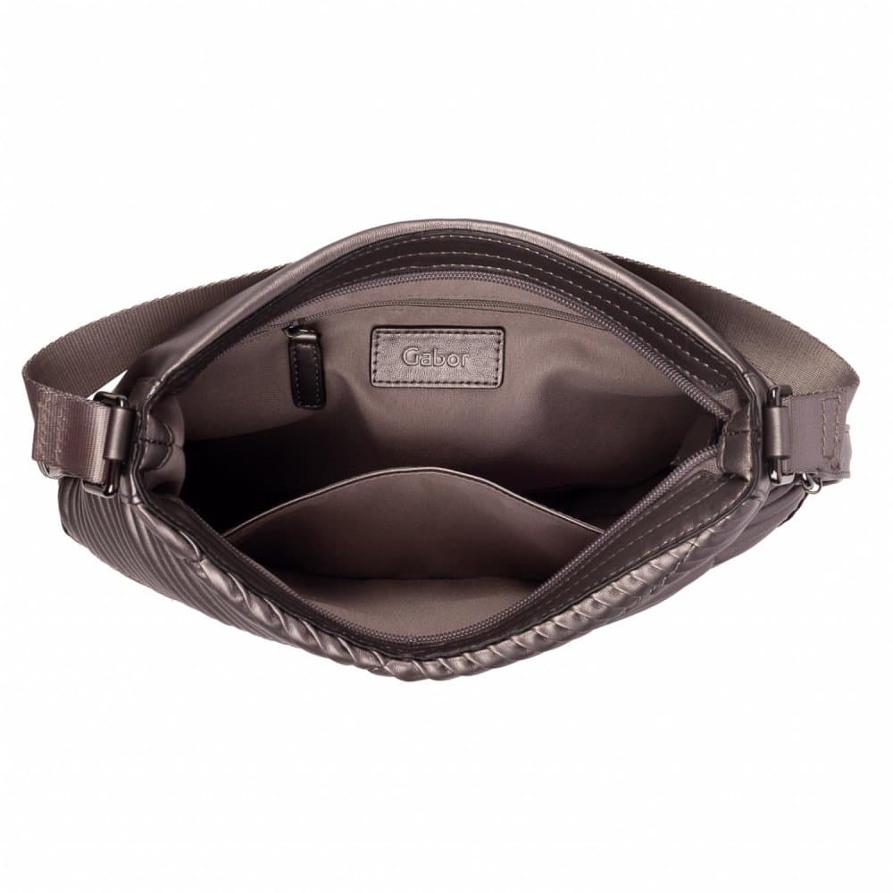Gabor Finley Cross Bag M 012045 metalická hnědá – elegantní crossbody kabelka 3