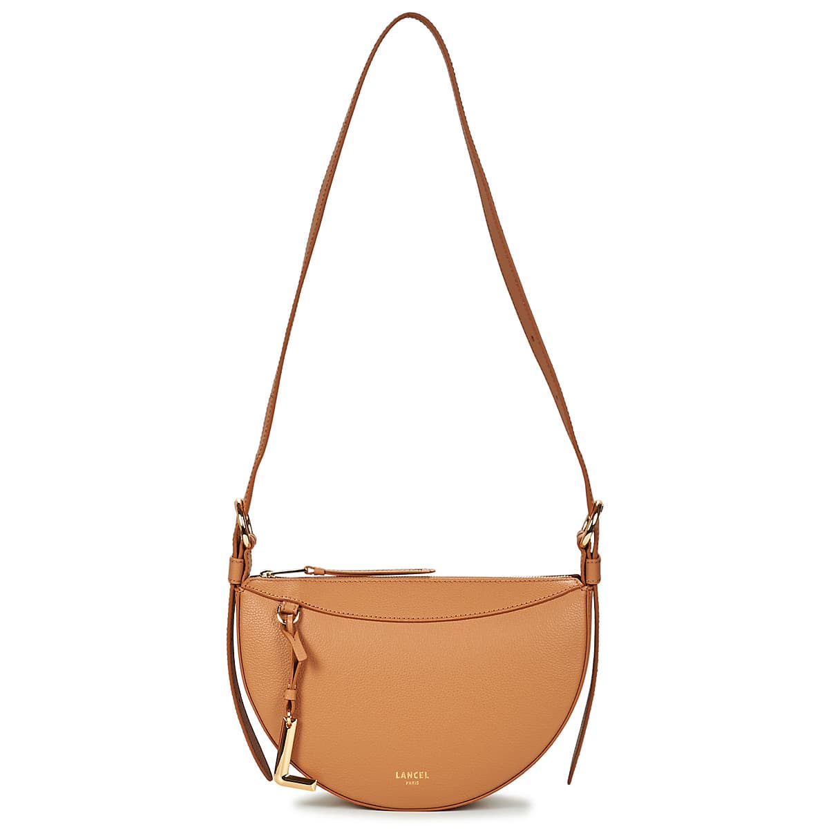 Kabelka přes rameno Lancel Faubourg DE Lancel Halfmoon ZIP, hnědá