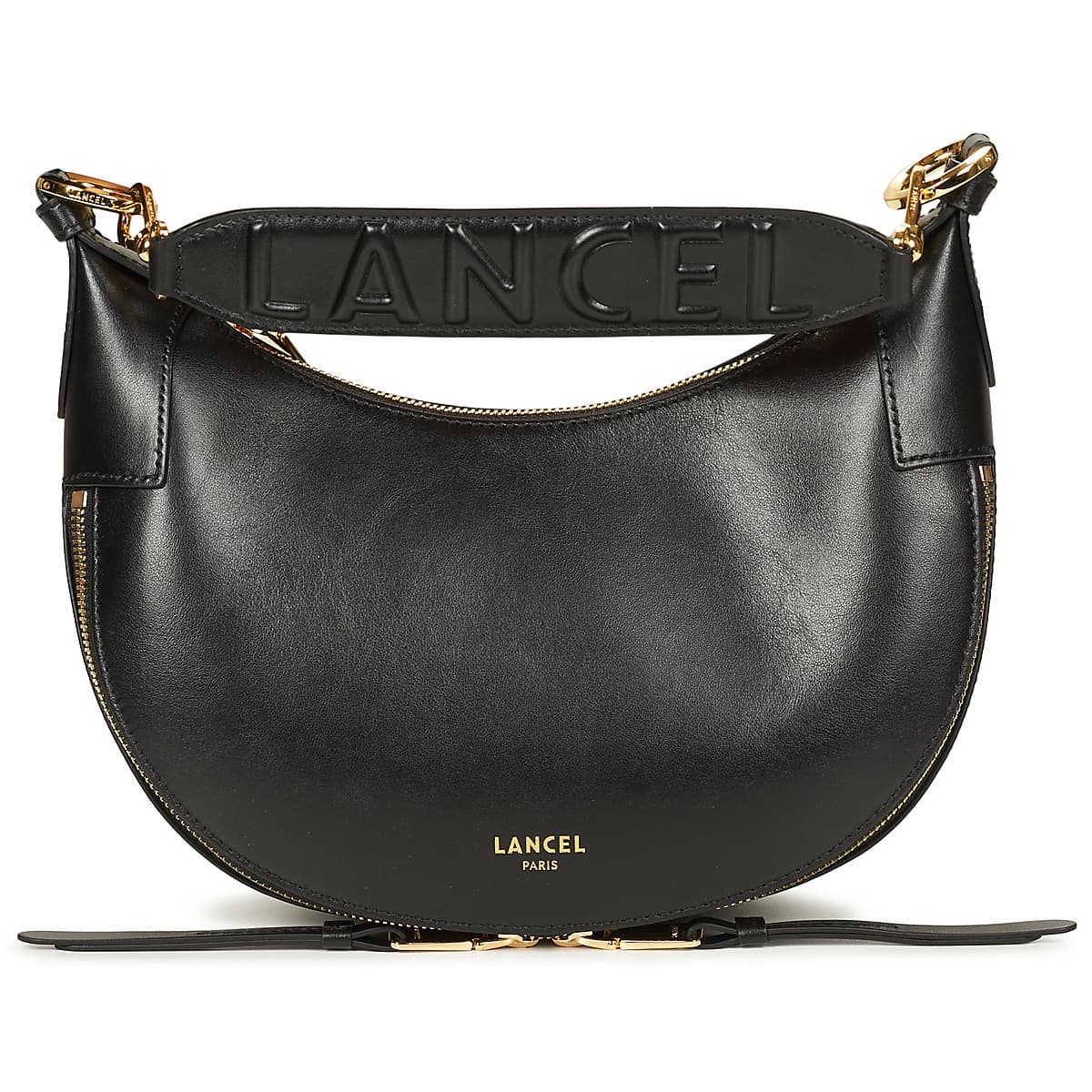 Kabelka přes rameno Lancel Origami DE Lancel S ZIP Hobo, černá