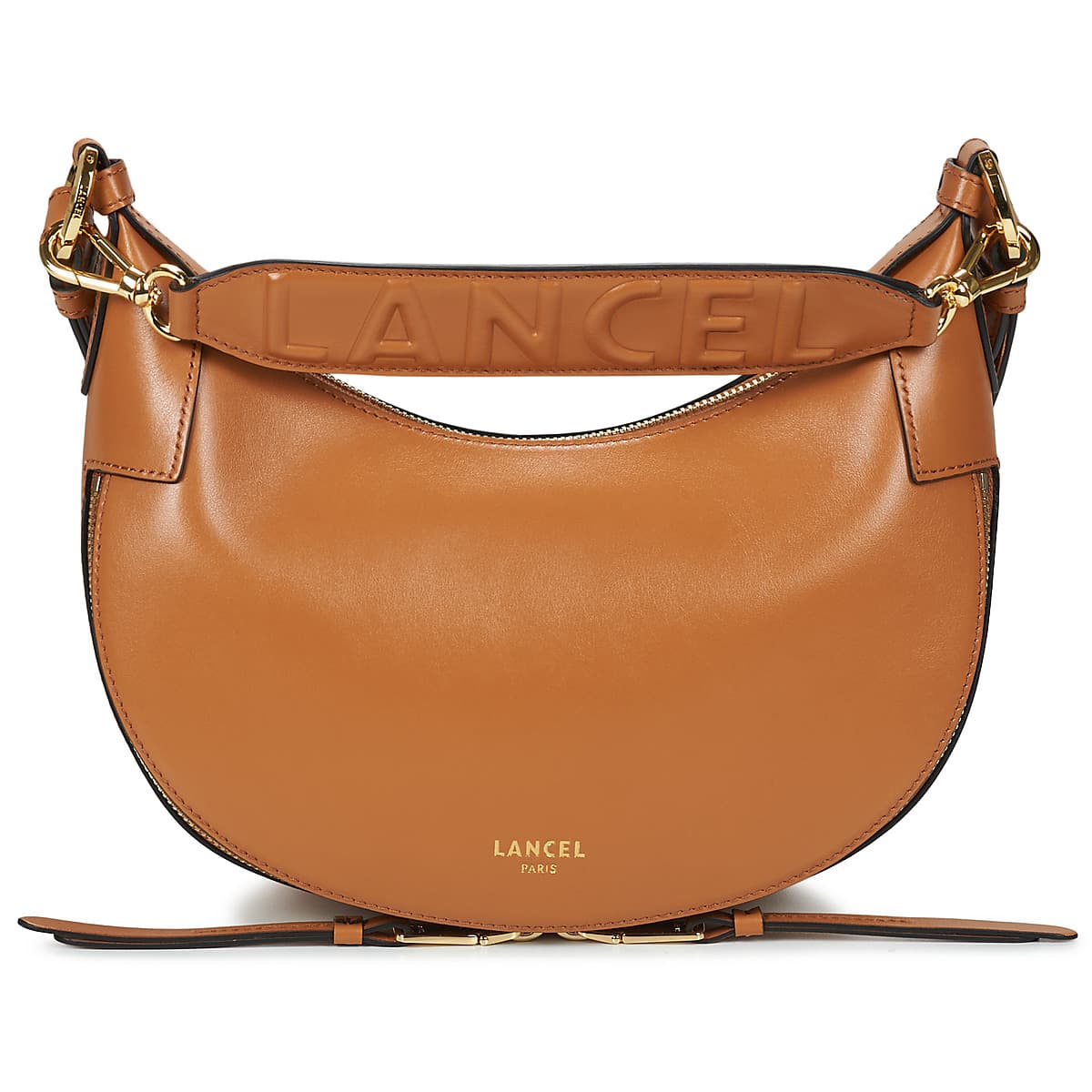 Kabelka přes rameno Lancel Origami DE Lancel S ZIP Hobo, hnědá