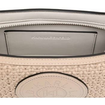 Kabelka přes rameno Karl Lagerfeld K Circle Sb Woven, béžová 4