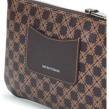 Kabelka přes rameno Emporio Armani Pouch Allover Fancy, hnědá 4