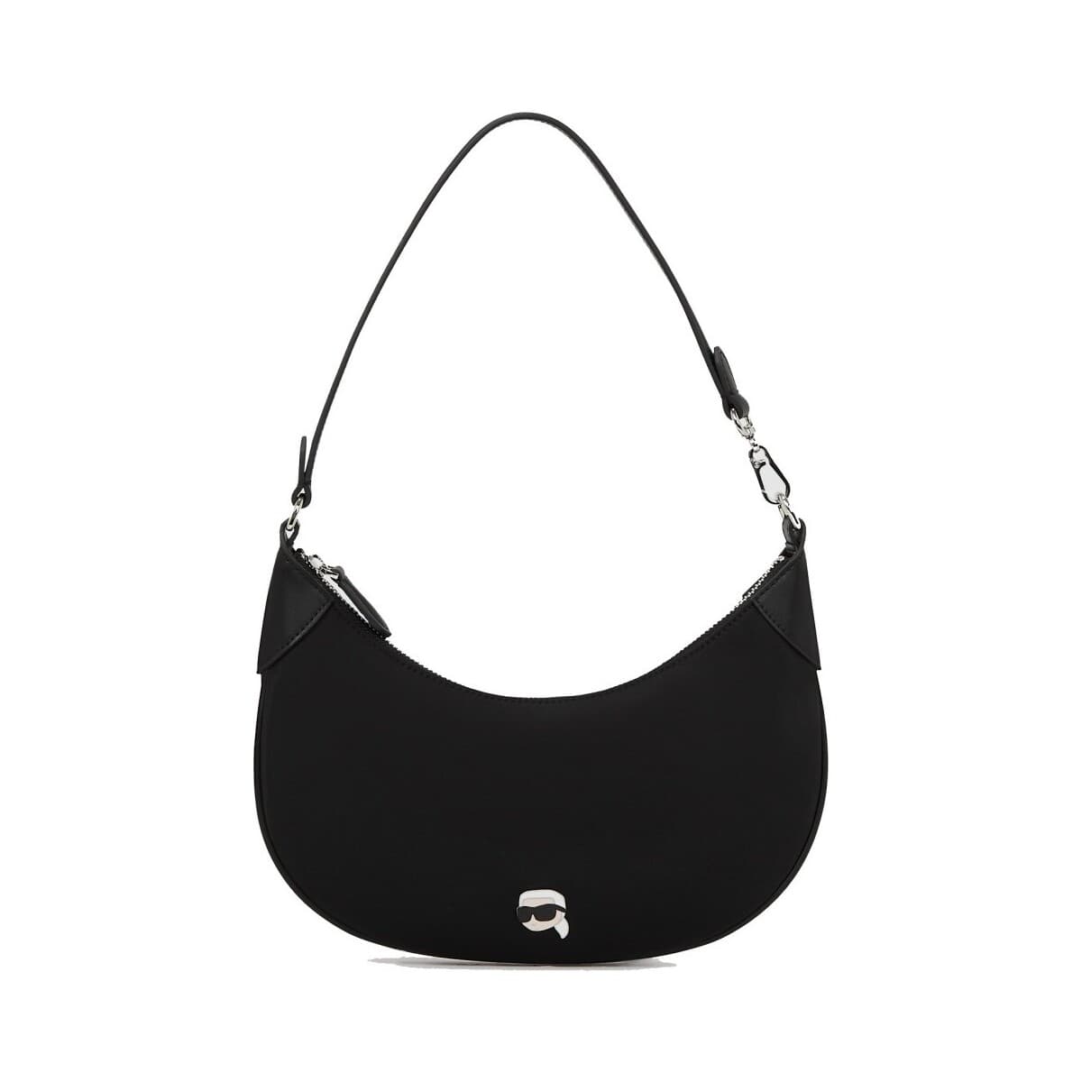 Kabelka přes rameno Karl Lagerfeld Ikon Nylon Halfmoon Shb