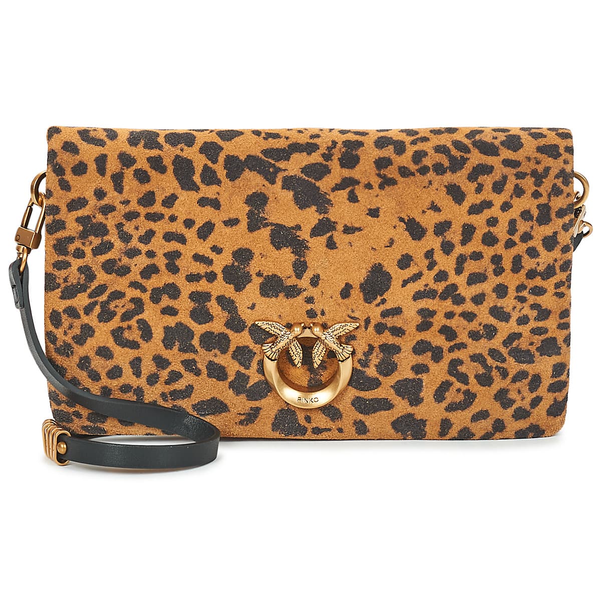 Kabelka přes rameno Pinko Click Soft Horizontal Mini, hnědá