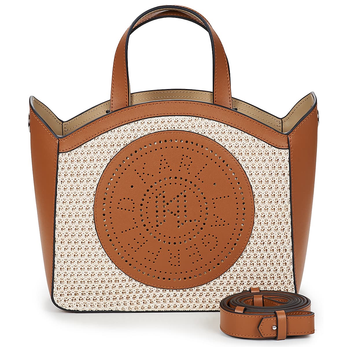 Kabelka přes rameno Karl Lagerfeld K/Circle SM Tote Raffia Mesh
