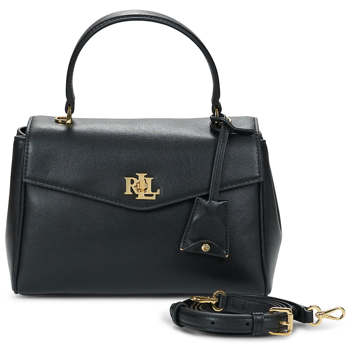 Kabelka Lauren Ralph Lauren Farrah Soft Satchel Small, černá