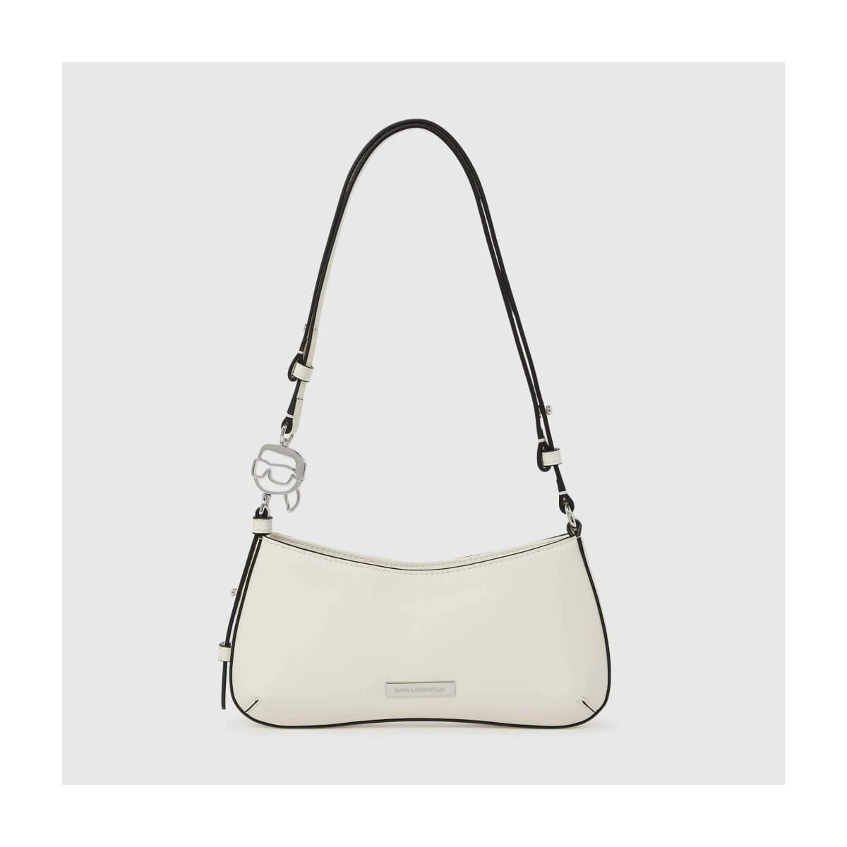 Kabelka přes rameno Karl Lagerfeld Smooth Outline Mini C, bílá