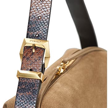 Kabelka přes rameno Pinko Bauletto Trittico, hnědá 4