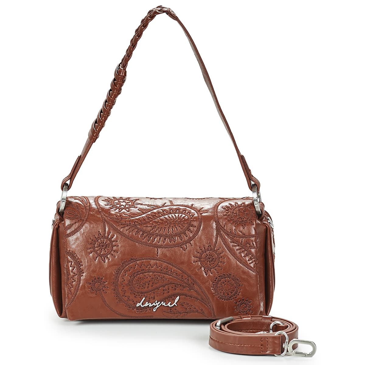 Kabelka přes rameno Desigual Siroco Naron Mini Flap, hnědá