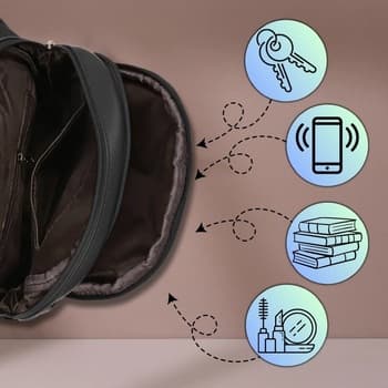 J&W Dámský městský batoh Belita černá 3