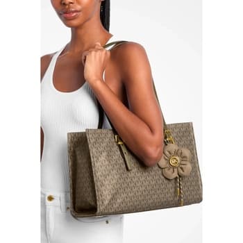Kabelka MICHAEL Michael Kors 30t6a6zt8c Md Ew Tz Tote W Charm, hnědá 4
