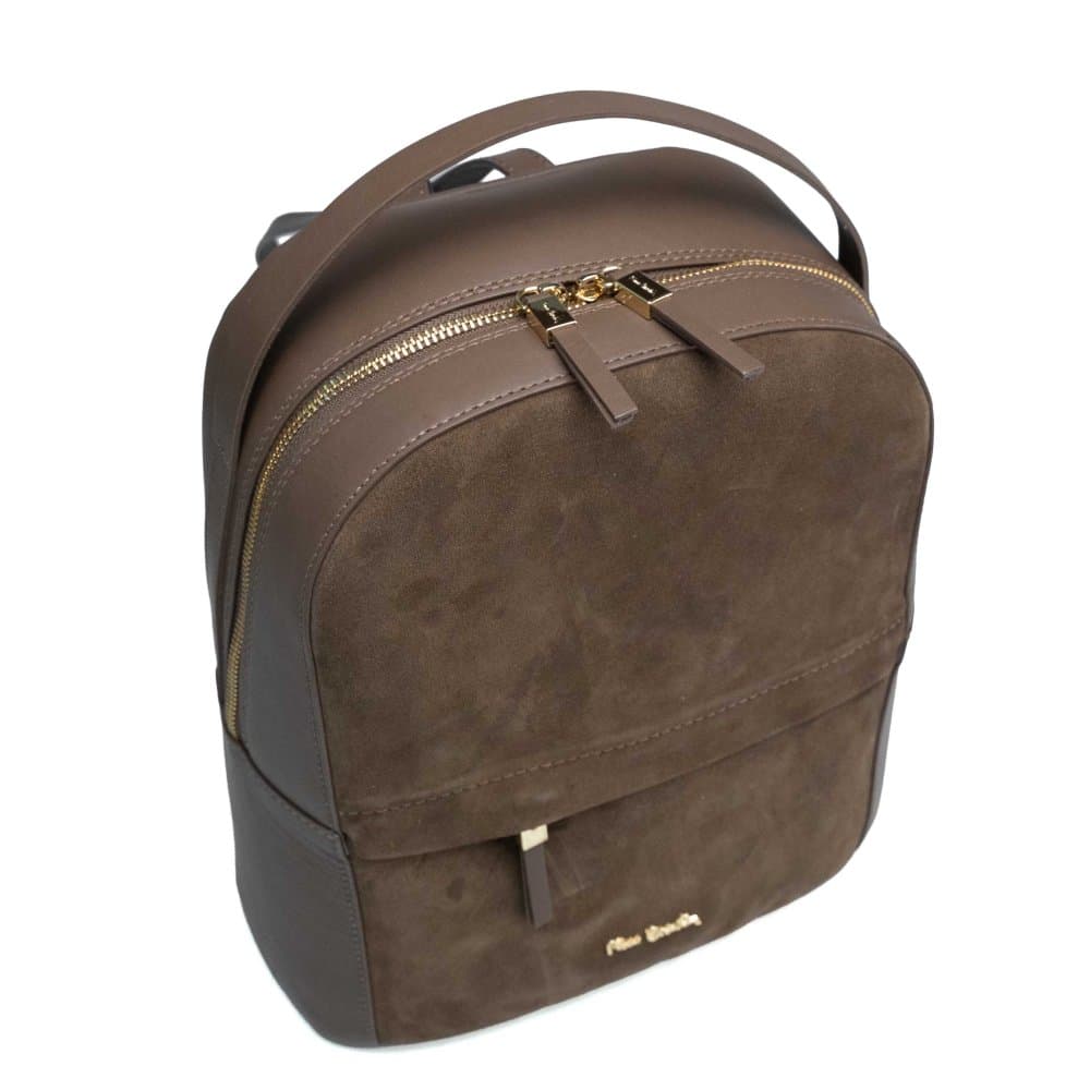 Pierre Cardin Dámský kožený batoh 55108 CAMOSCIO taupe Objem 9 L 2