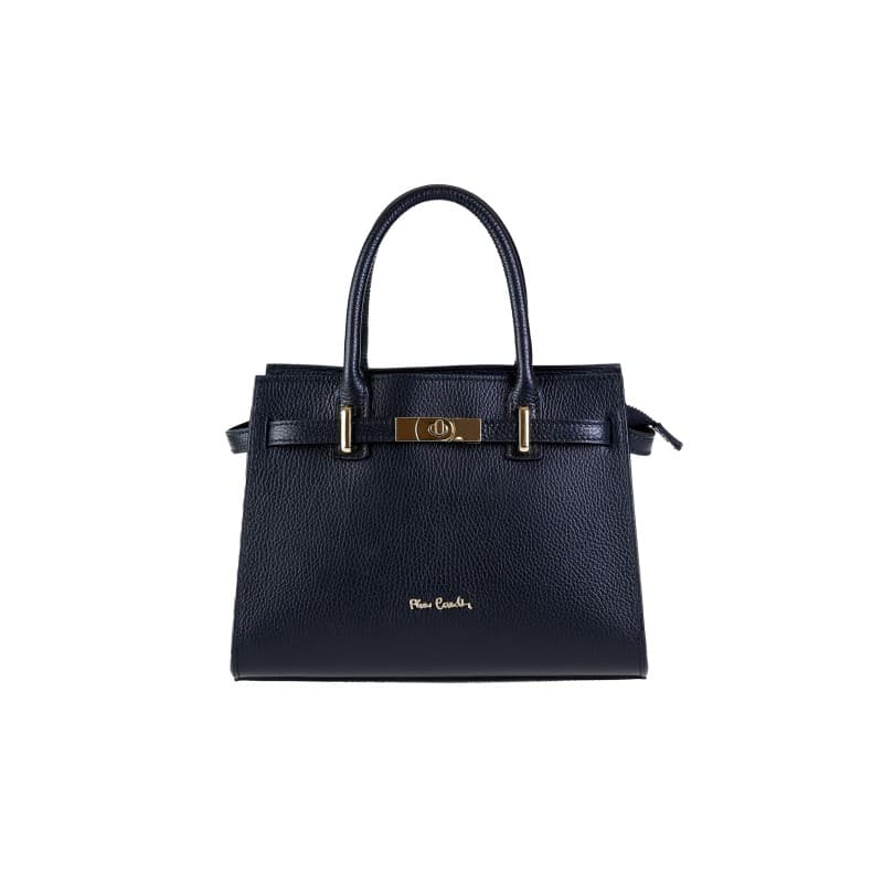Pierre Cardin Dámská kožená kabelka 1925 DOLLARO Black Černá 1925-BLACK