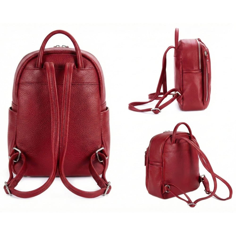 Pierre Cardin Kožený Batoh 1858 RUBINO Objem 8,3 L 3