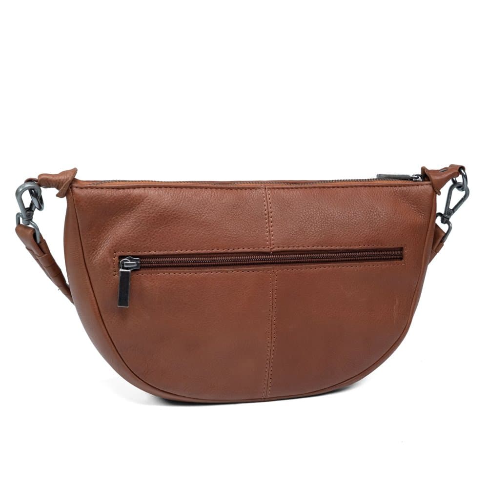 VALMIO Dámská kožená crossbody kabelka Nella - hnědá 2
