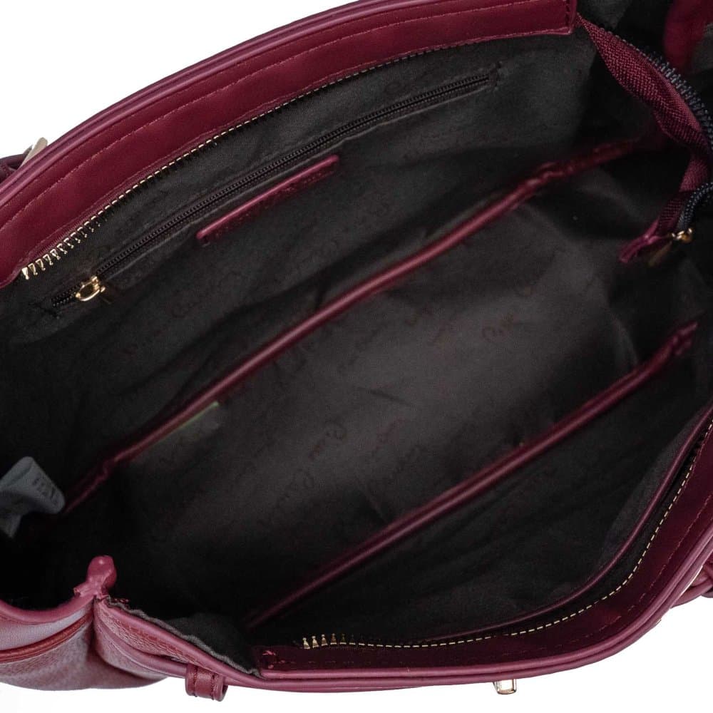 Pierre Cardin Dámská kabelka OSLO15 17041 vínová Vínová 17041-BORDO 4
