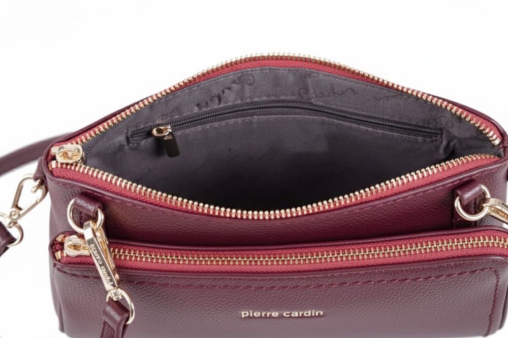 Pierre Cardin Kabelka z ekologické kůže 86575 Bordo Červená MS154-86575-Bordo 4
