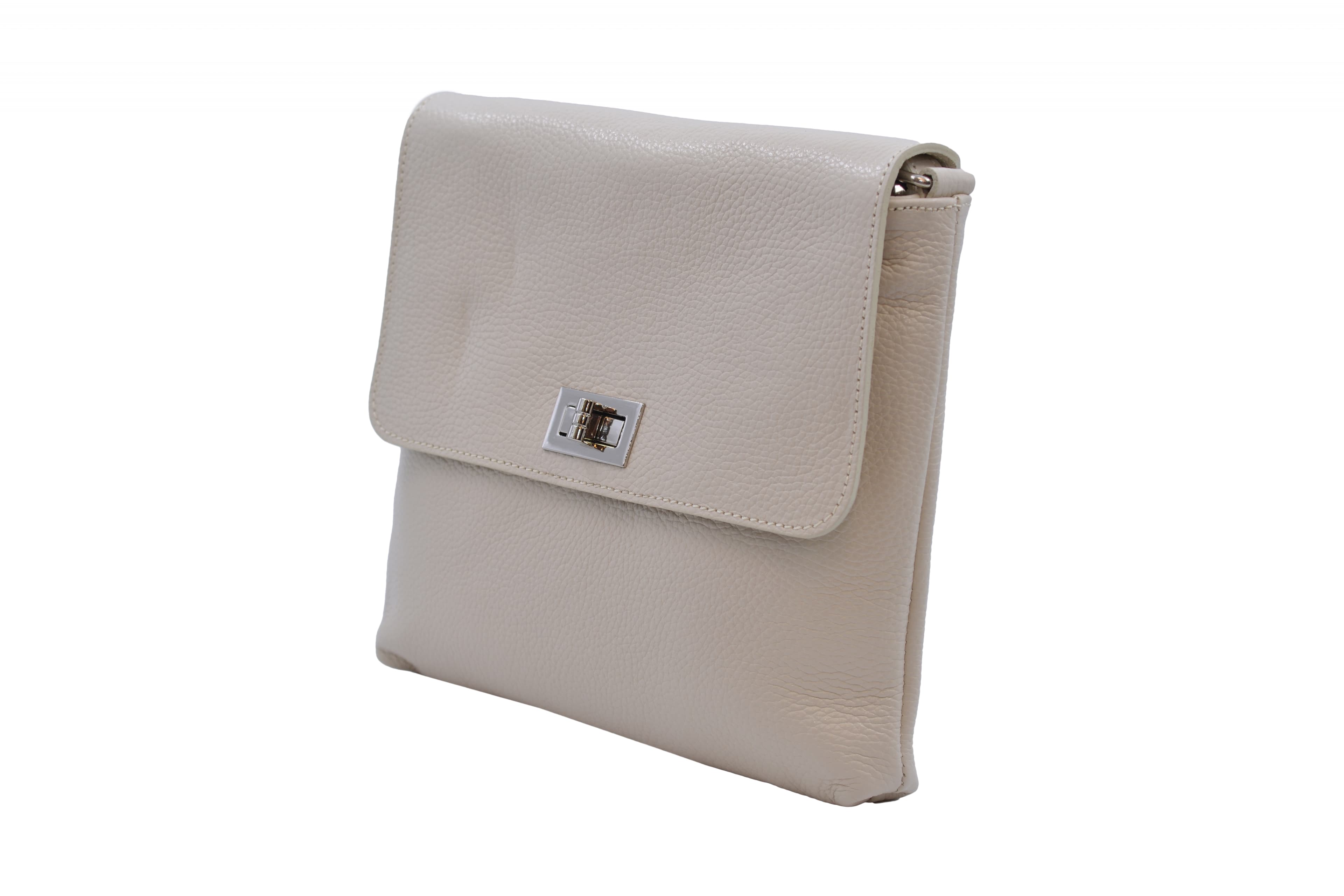 Kožená crossbody kapsa Smetanová