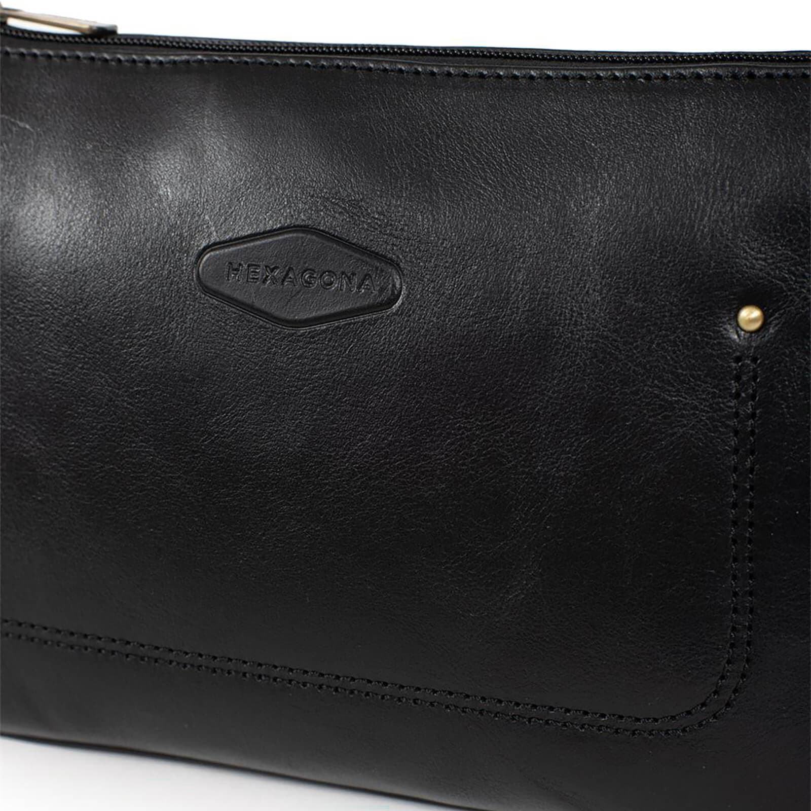 Kožená crossbody kabelka Hexagona Rodriga, černá 3