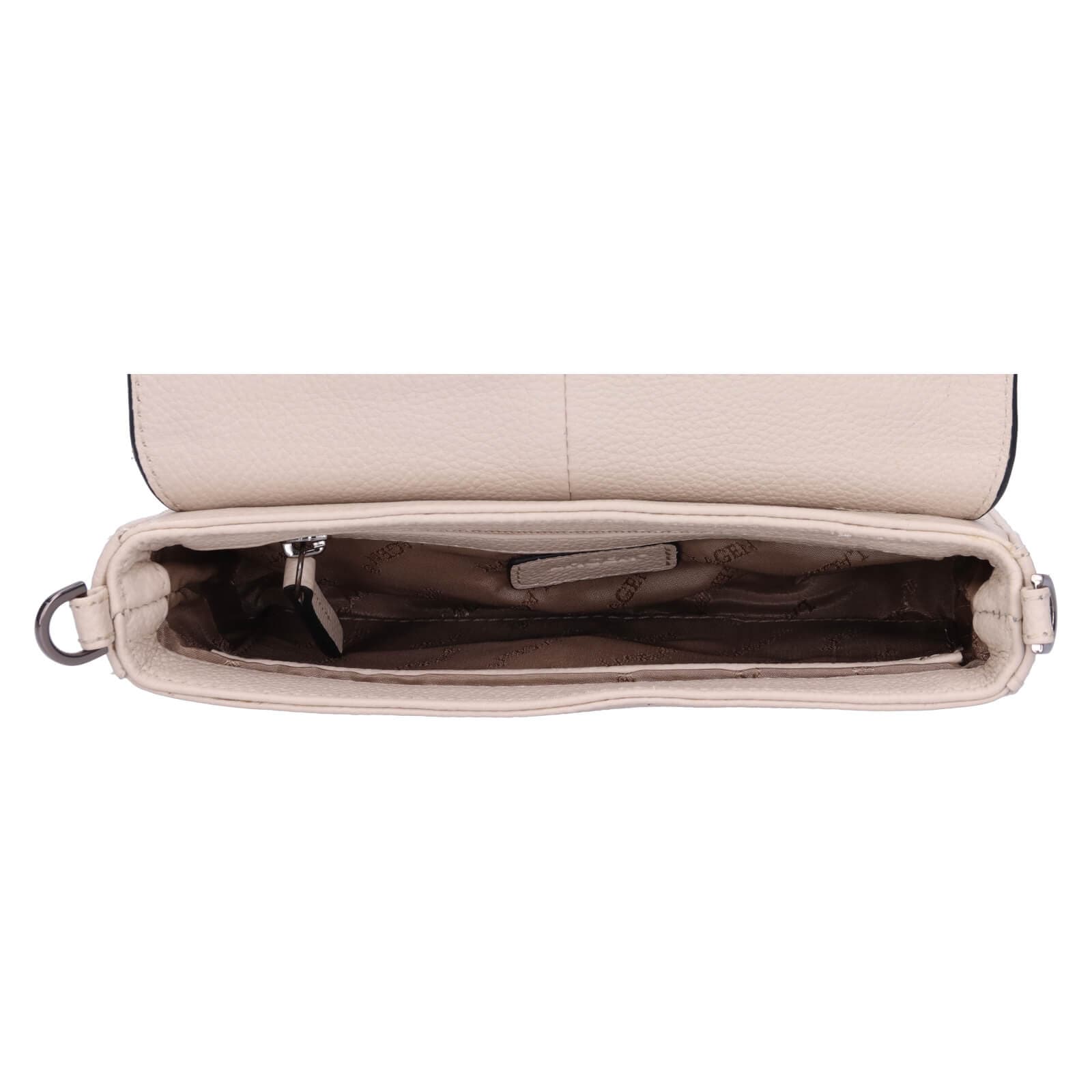Kožená crossbody kabelka Lagen Rikke, krémová 5