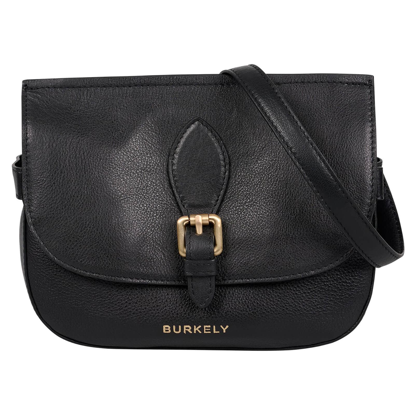 Crossbody kožená kabelka Burkely Moja, černá