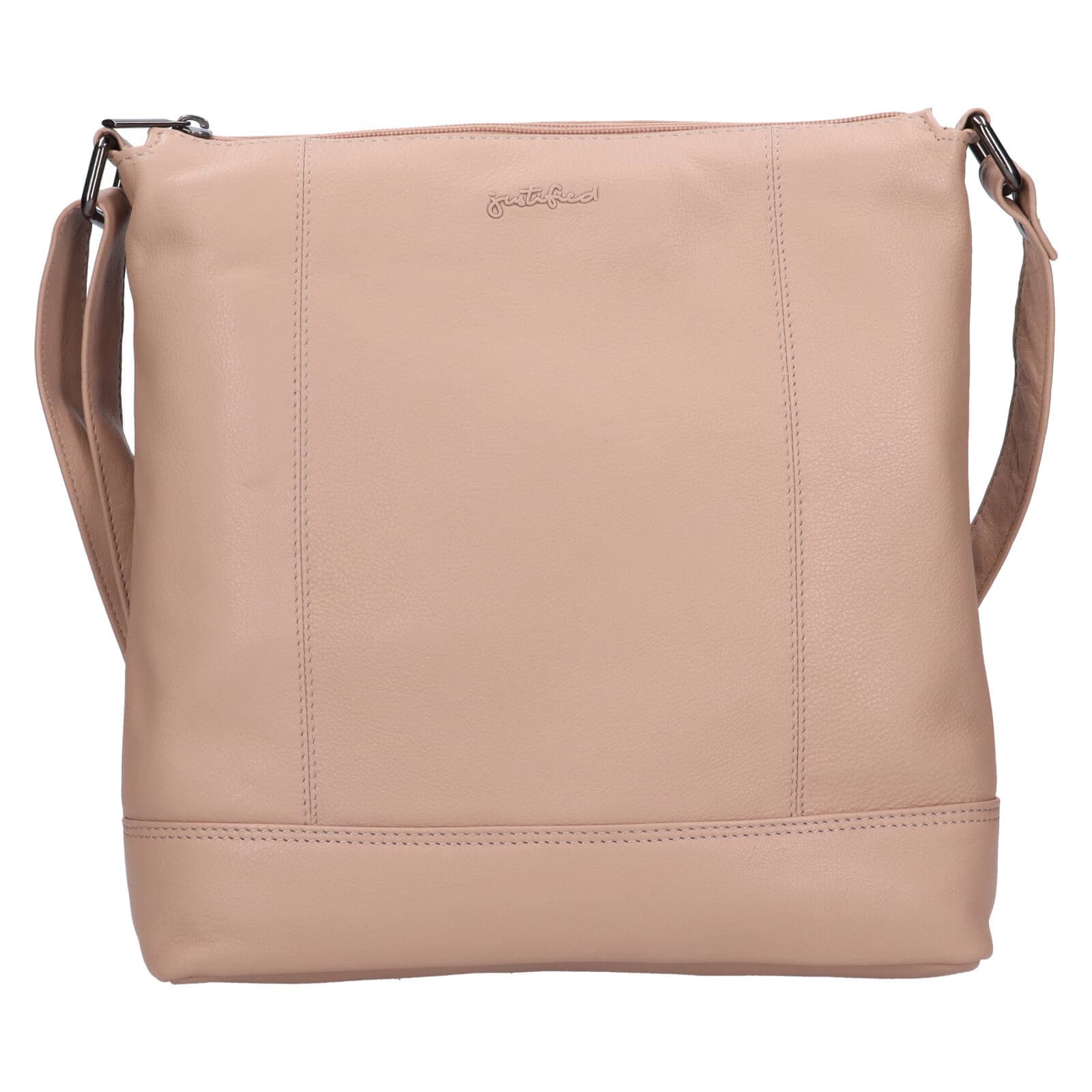 Kožená crossbody kabelka Justified Magda, béžová