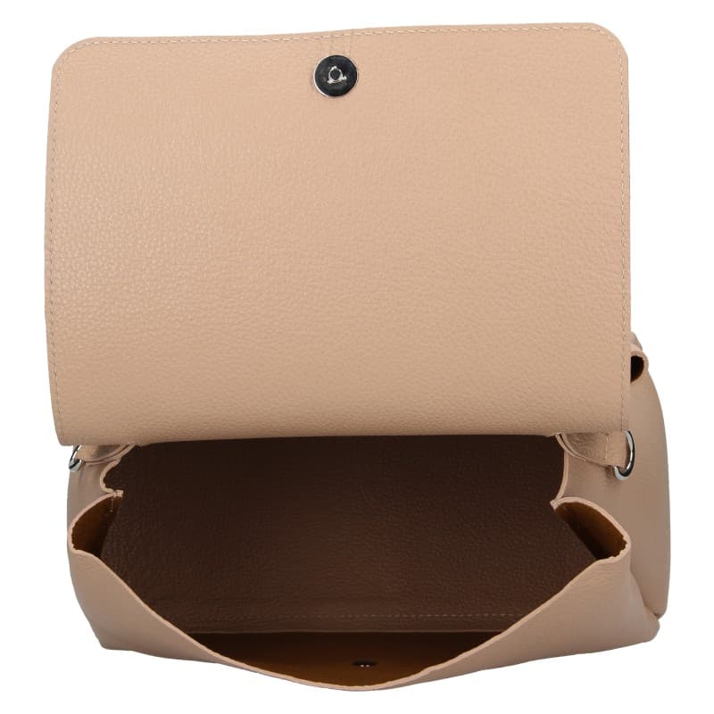 Kožená kabelka Facebag Ditta, béžová 5