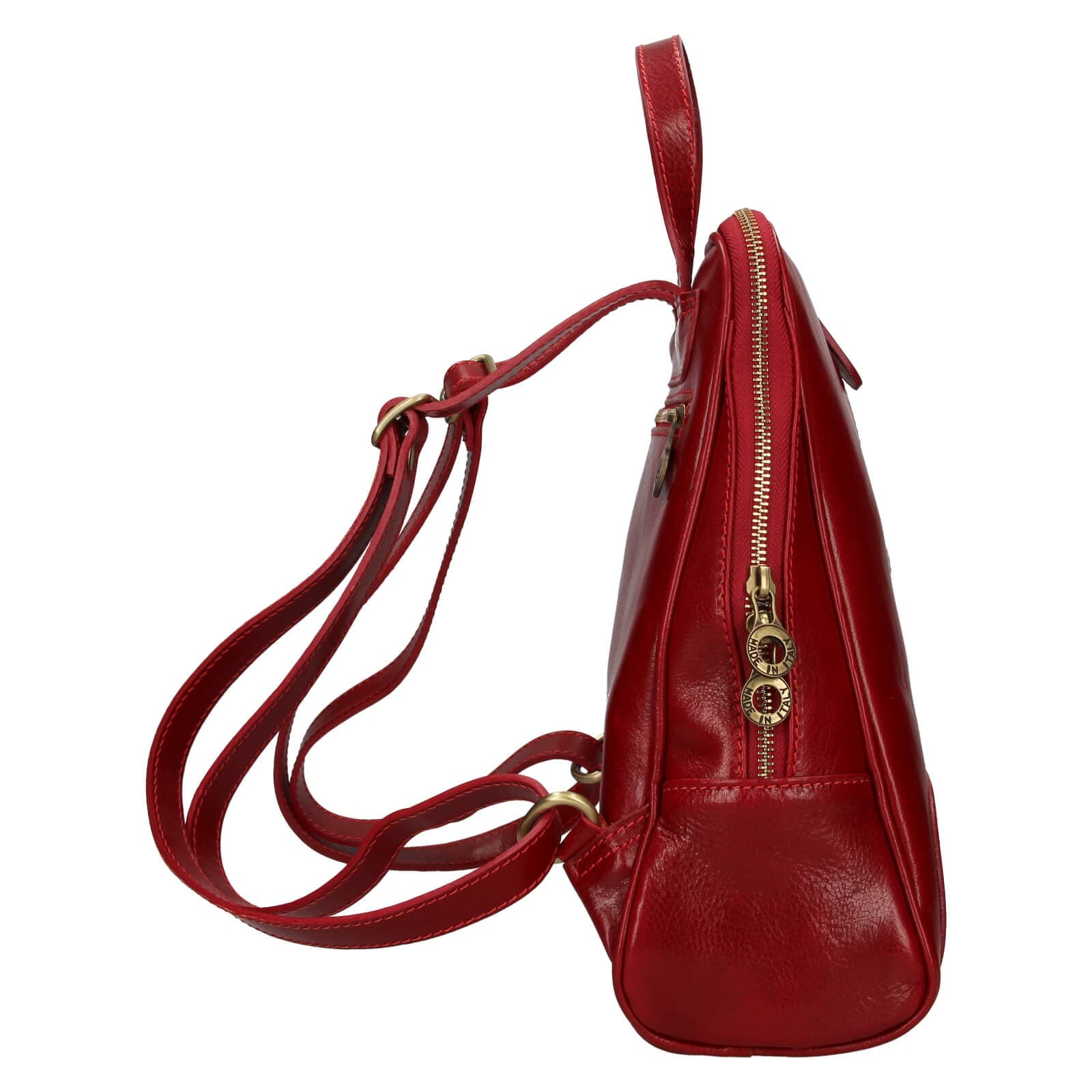 Kožený batoh Italia Daniela, červená 4