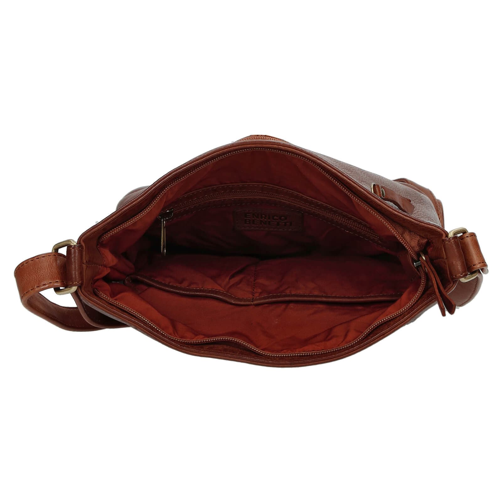 Kožená crossbody kabelka Enrico Benetti Eva, hnědá 4