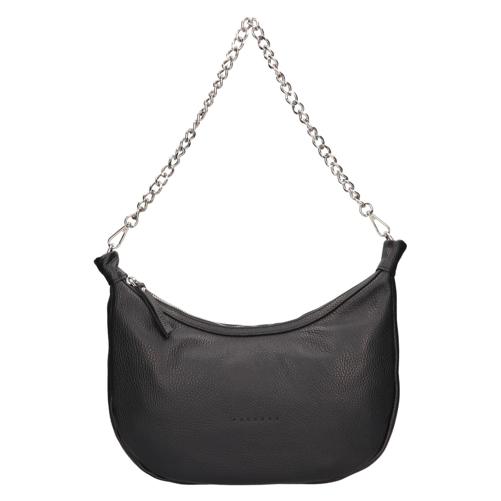 Kožená kabelka Facebag Gisela, černá