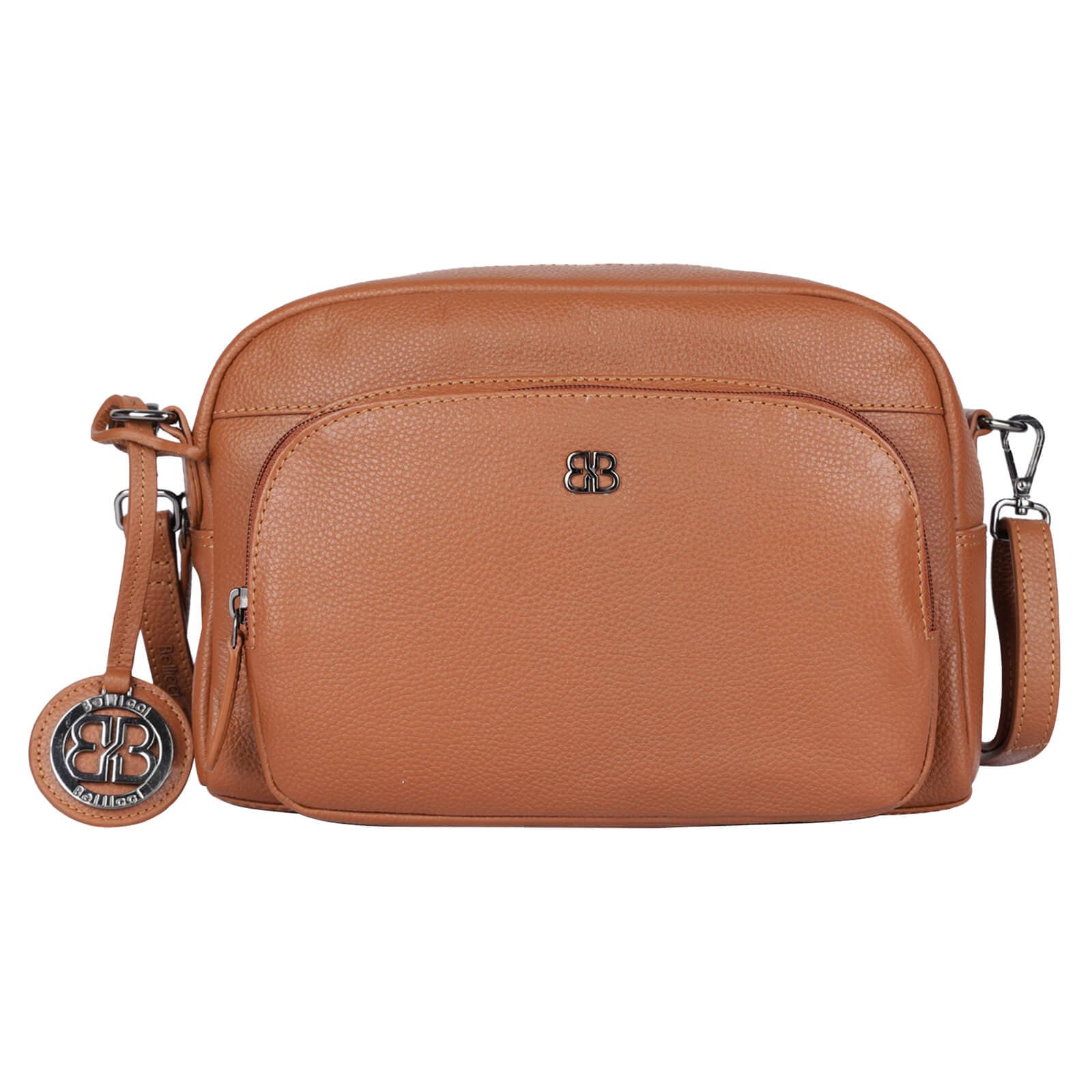 Kožená crossbody kabelka Bellicci Norra, hnědá