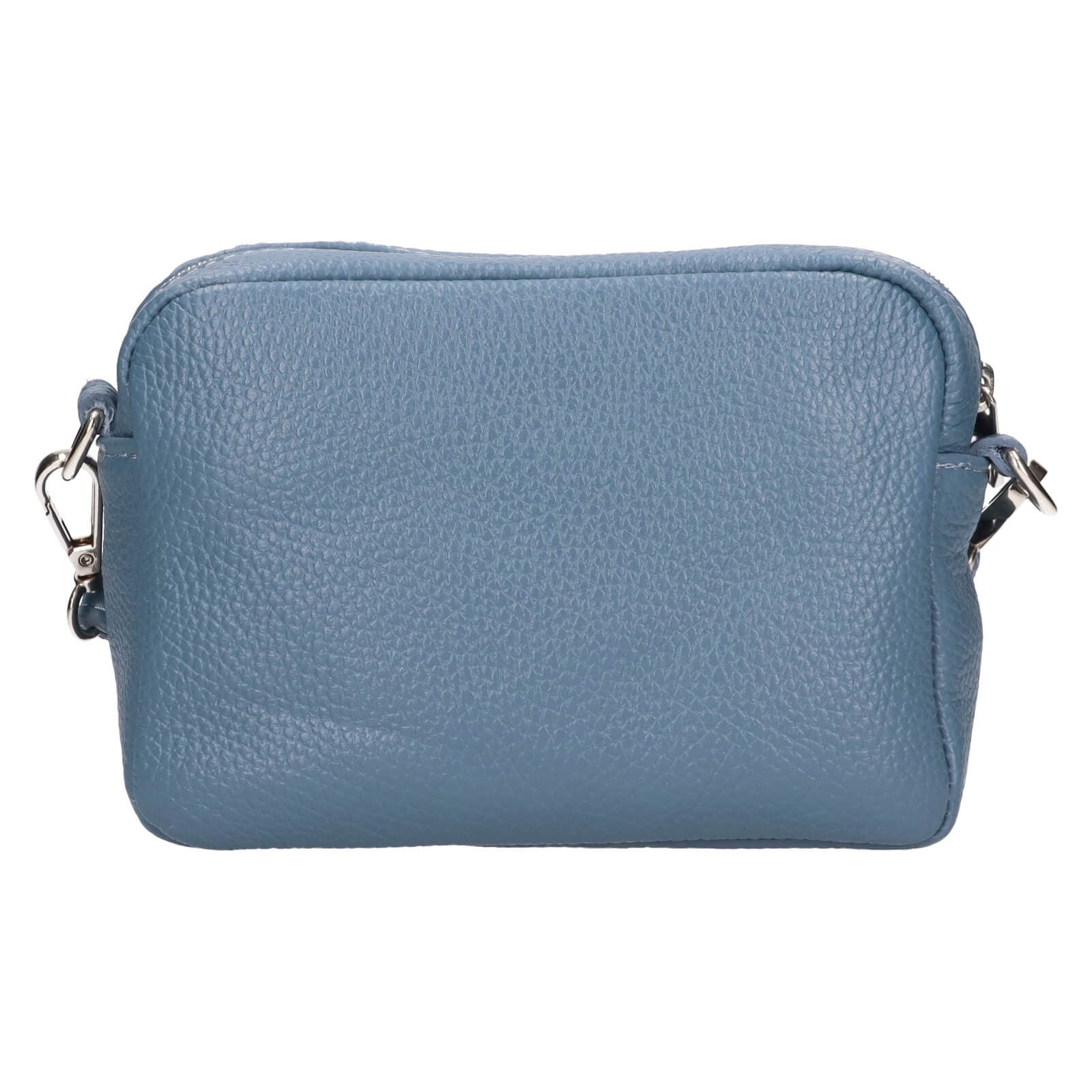 Kožená crossbody kabelka Italia Marika, modrá