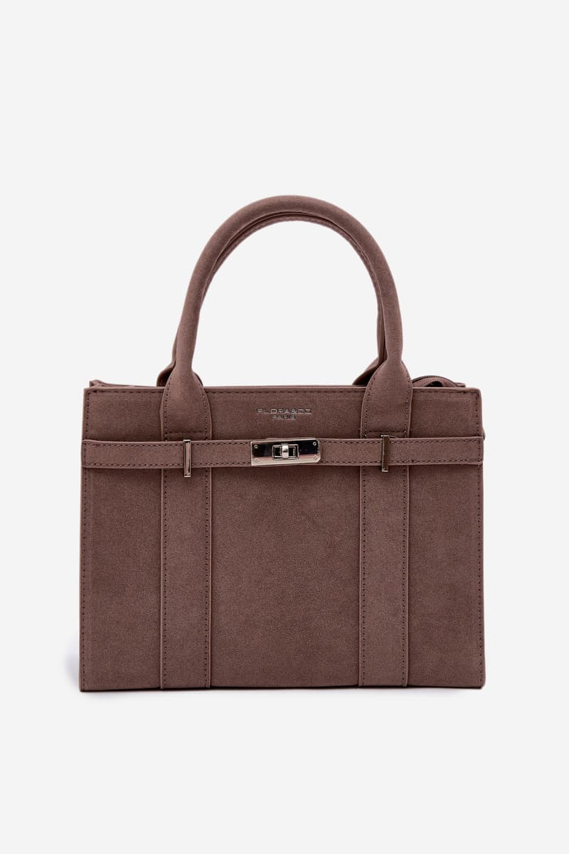 Flora&Co Boxová kabelka, béžová eko semiš