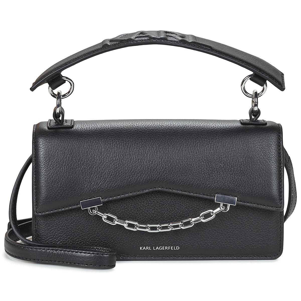Kabelka přes rameno Karl Lagerfeld K/Seven Grainy Crossbody, černá