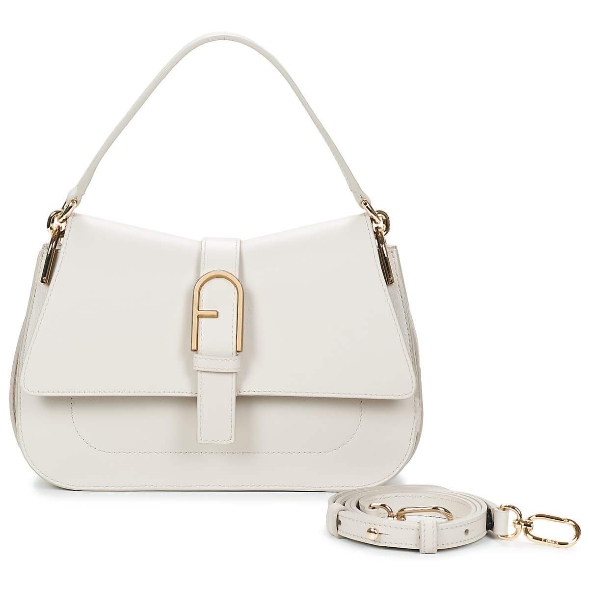 Kabelka přes rameno Furla Flow M TOP Handle, bílá