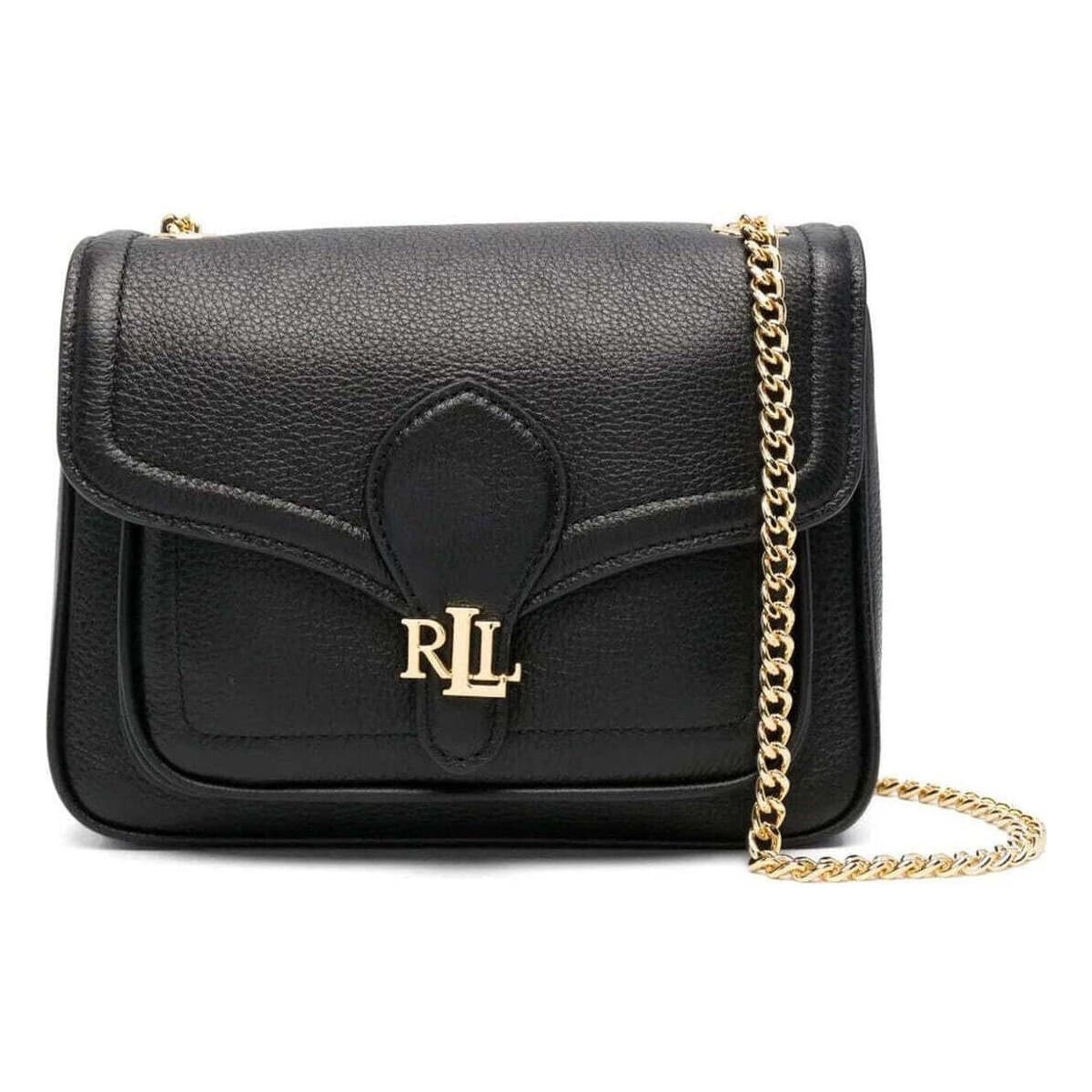 Kabelka přes rameno Lauren Ralph Lauren, černá