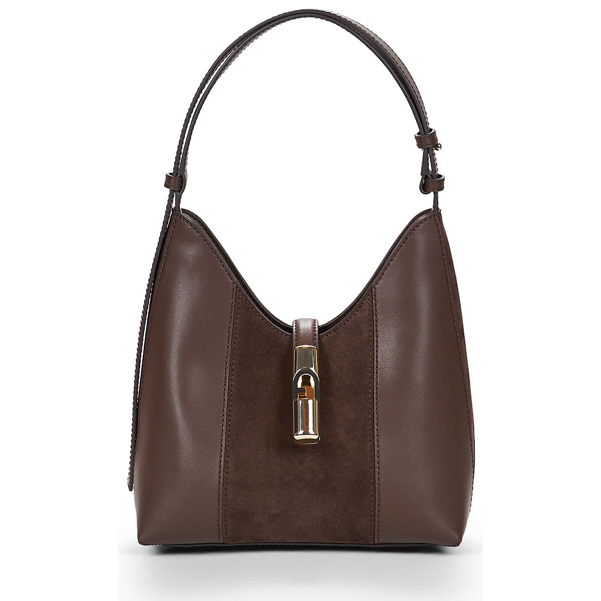 Kabelka přes rameno Furla Goccia S Hobo, hnědá