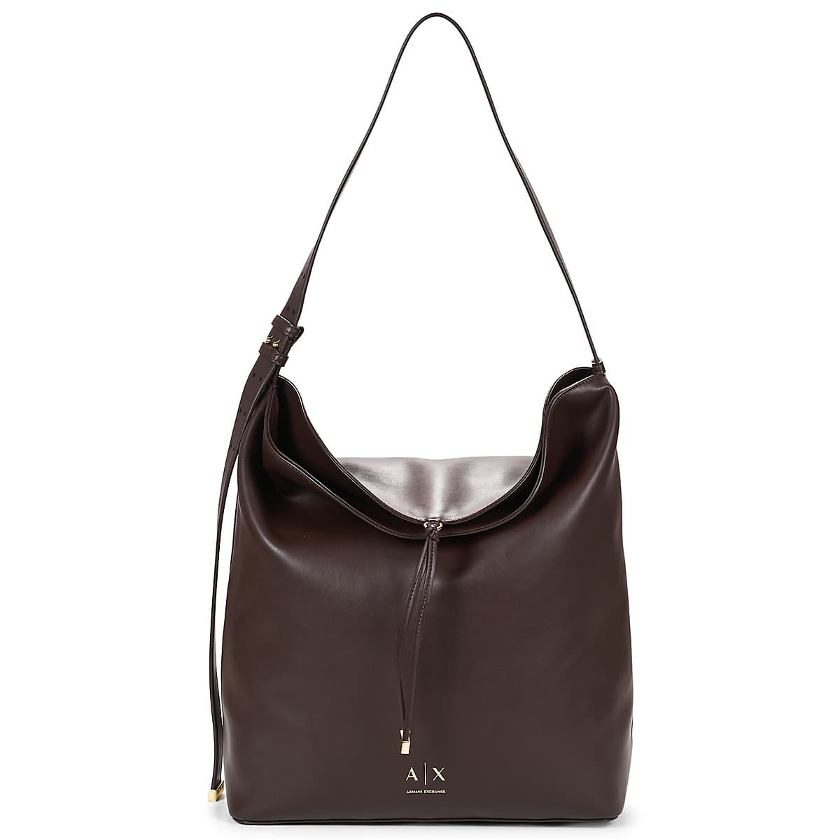 Kabelka přes rameno Armani Exchange Alice Hobo, hnědá